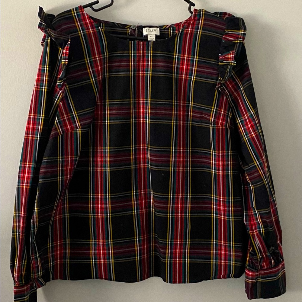 JCrew Factory Tartan Plain Blouse